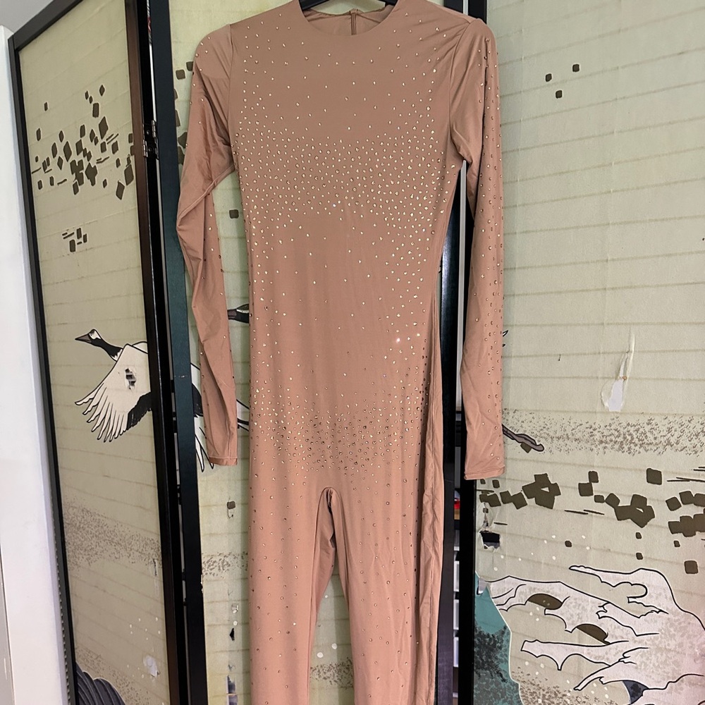 Skims X Swarovski catsuit sienna size M